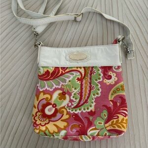 Spartina 449 Paisley Crossbody Bag - Red and Green